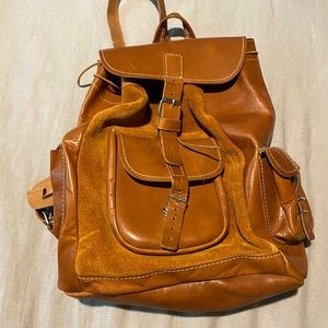 Beautiful handmade leather and suede backpack